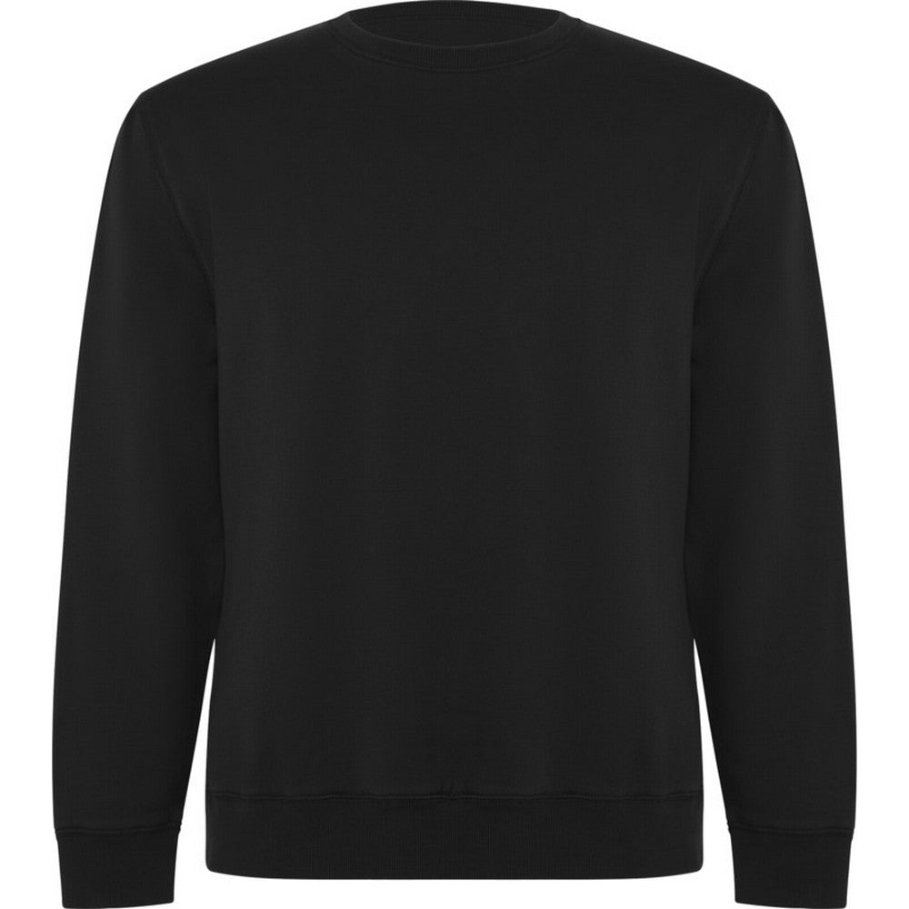 Solid Black - Front - Roly Unisex Adult Batian Crew Neck Sweatshirt