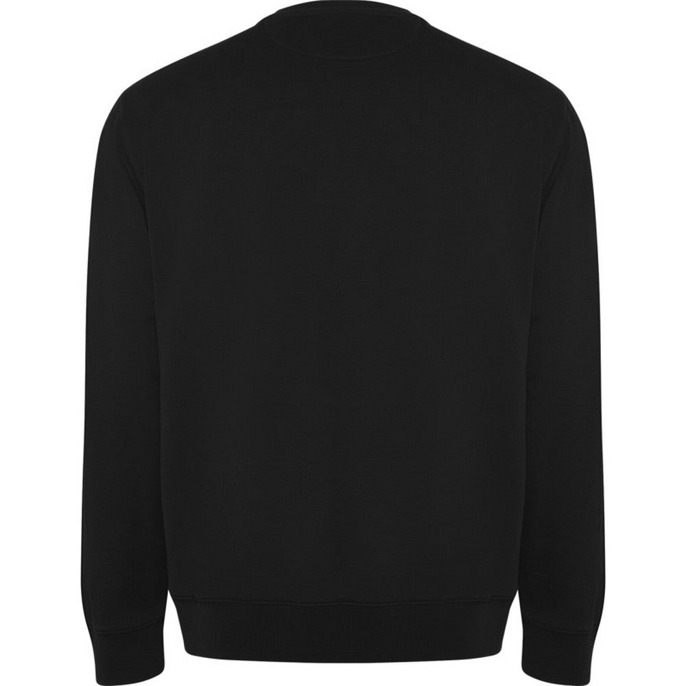 Solid Black - Back - Roly Unisex Adult Batian Crew Neck Sweatshirt