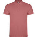 Chrysanthemum Red - Front - Roly Mens Star Short-Sleeved Polo Shirt