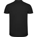 Solid Black - Back - Roly Mens Star Short-Sleeved Polo Shirt