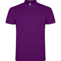 Purple - Front - Roly Mens Star Short-Sleeved Polo Shirt