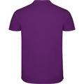 Purple - Back - Roly Mens Star Short-Sleeved Polo Shirt