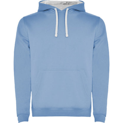 Sky Blue-White - Front - Roly Mens Urban Hoodie