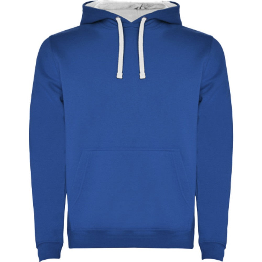 Royal Blue-White - Front - Roly Mens Urban Hoodie