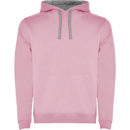 Light Pink-Grey Marl - Front - Roly Mens Urban Hoodie