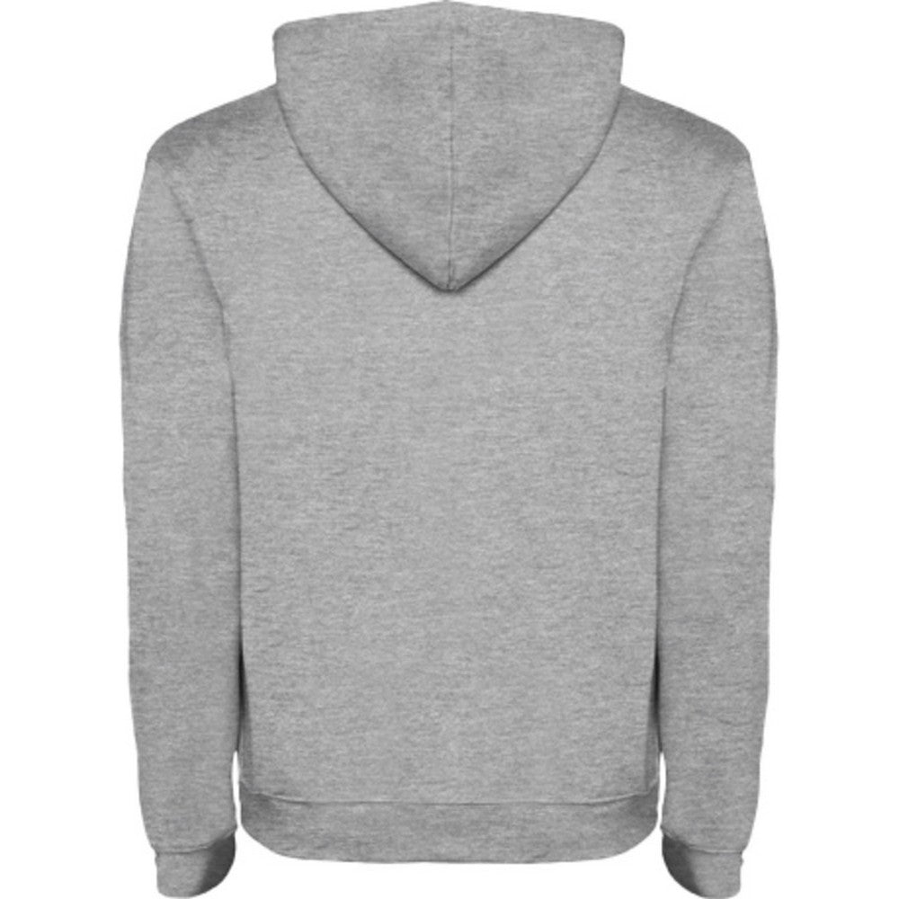 Grey Marl-Solid Black - Back - Roly Mens Urban Hoodie