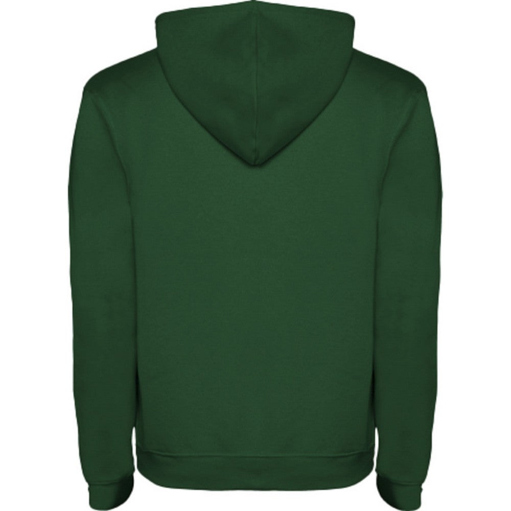Bottle Green-Grey Marl - Back - Roly Mens Urban Hoodie