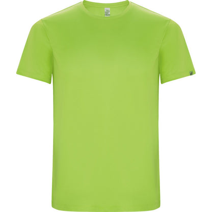 Lime - Front - Roly Childrens-Kids Imola Short-Sleeved Sports T-Shirt