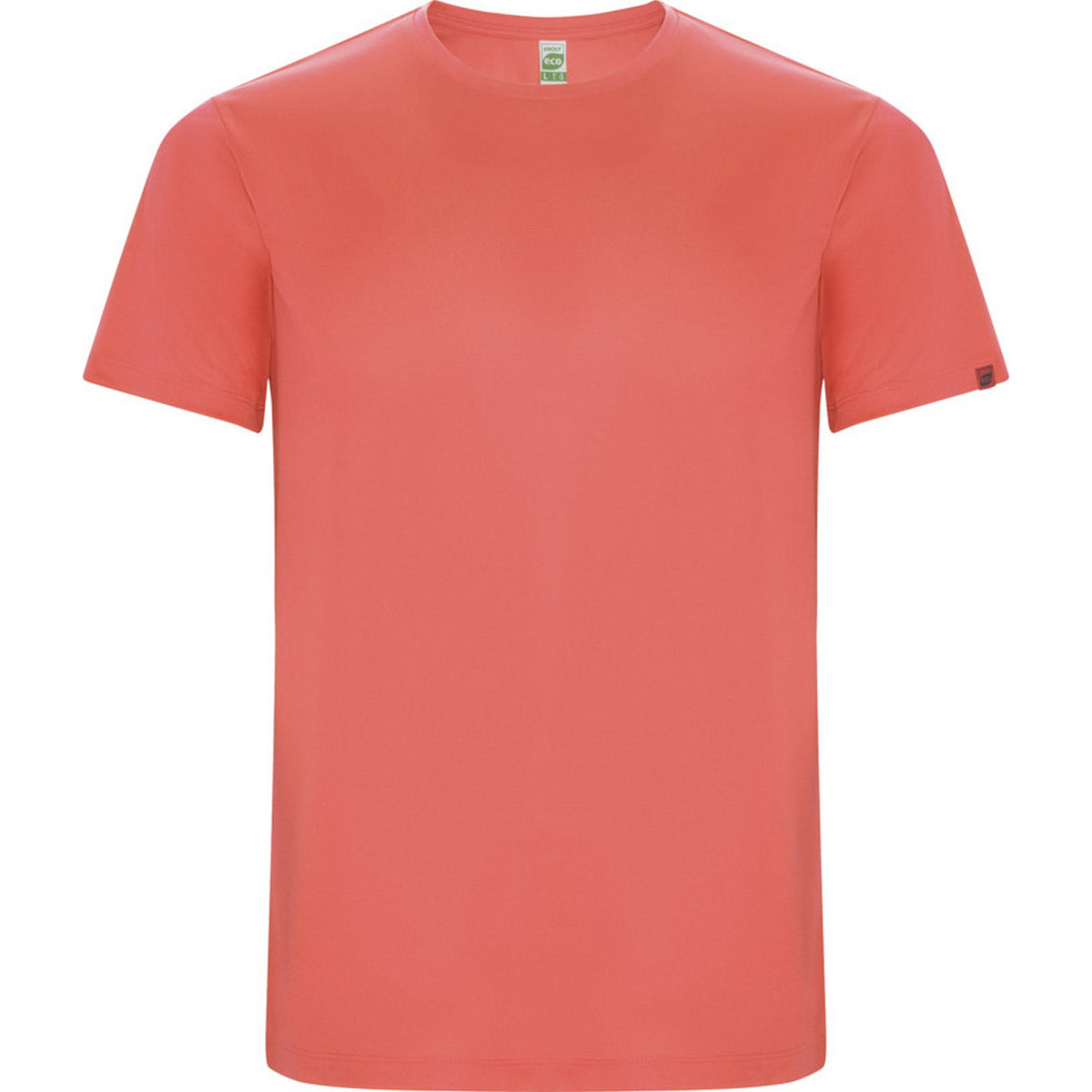 Fluorescent Coral - Front - Roly Childrens-Kids Imola Short-Sleeved Sports T-Shirt