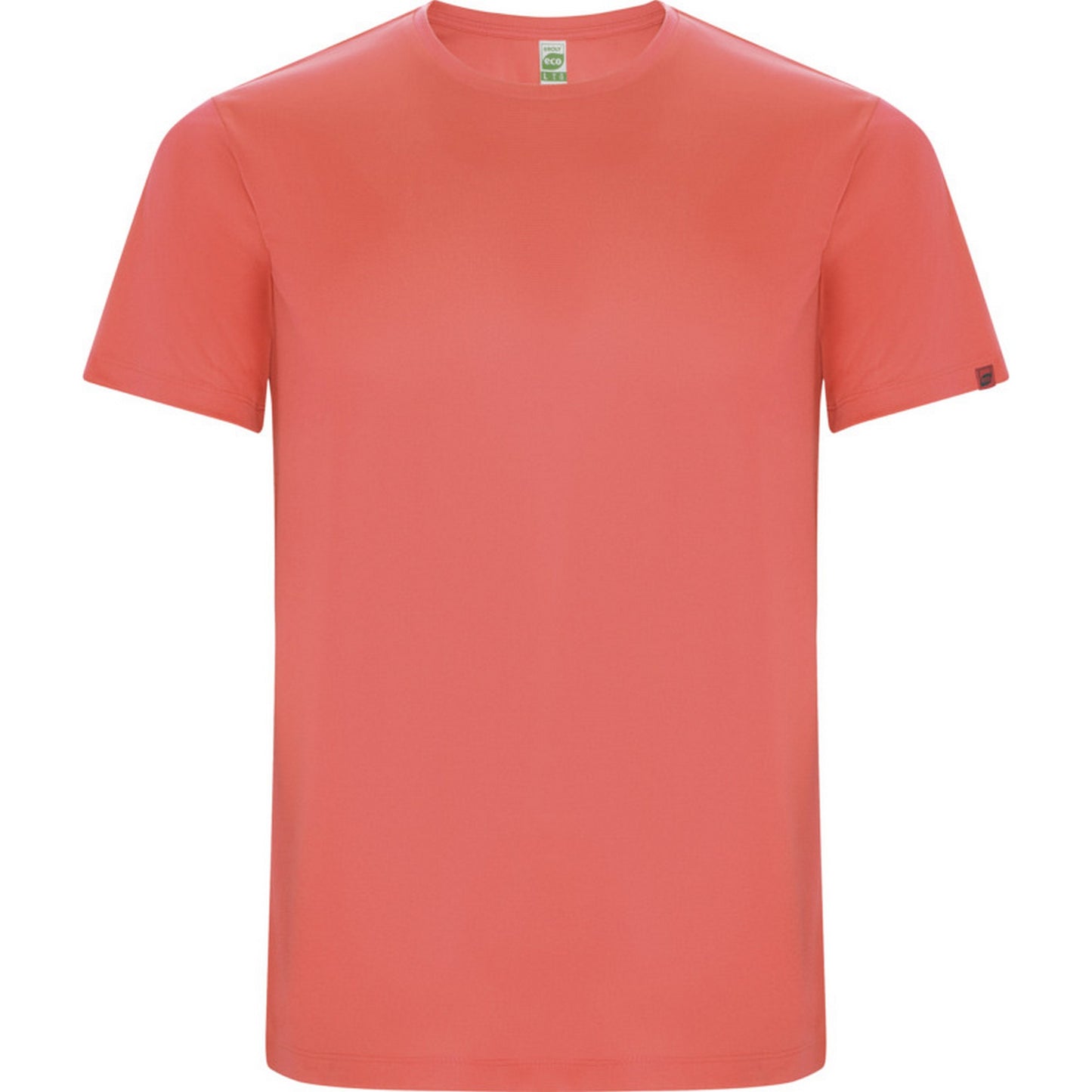 Fluorescent Coral - Front - Roly Childrens-Kids Imola Short-Sleeved Sports T-Shirt