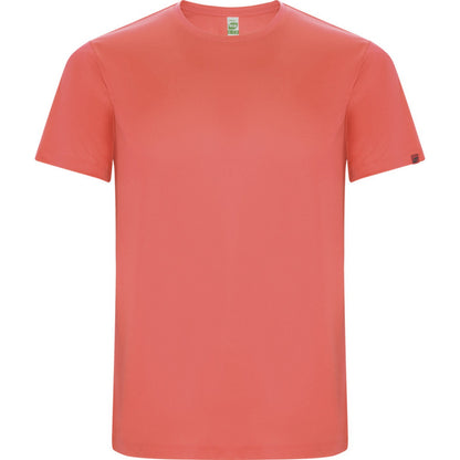 Fluorescent Coral - Front - Roly Childrens-Kids Imola Short-Sleeved Sports T-Shirt