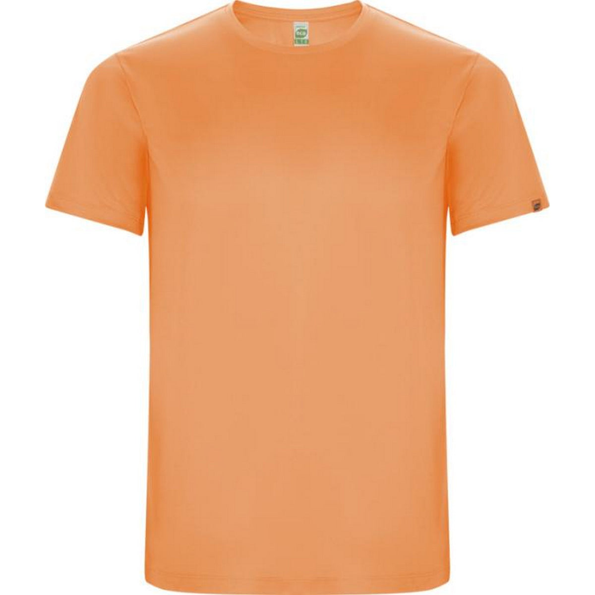 Fluorescent Orange - Front - Roly Childrens-Kids Imola Short-Sleeved Sports T-Shirt