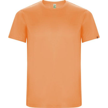 Fluorescent Orange - Front - Roly Childrens-Kids Imola Short-Sleeved Sports T-Shirt