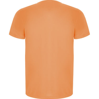 Fluorescent Orange - Back - Roly Childrens-Kids Imola Short-Sleeved Sports T-Shirt