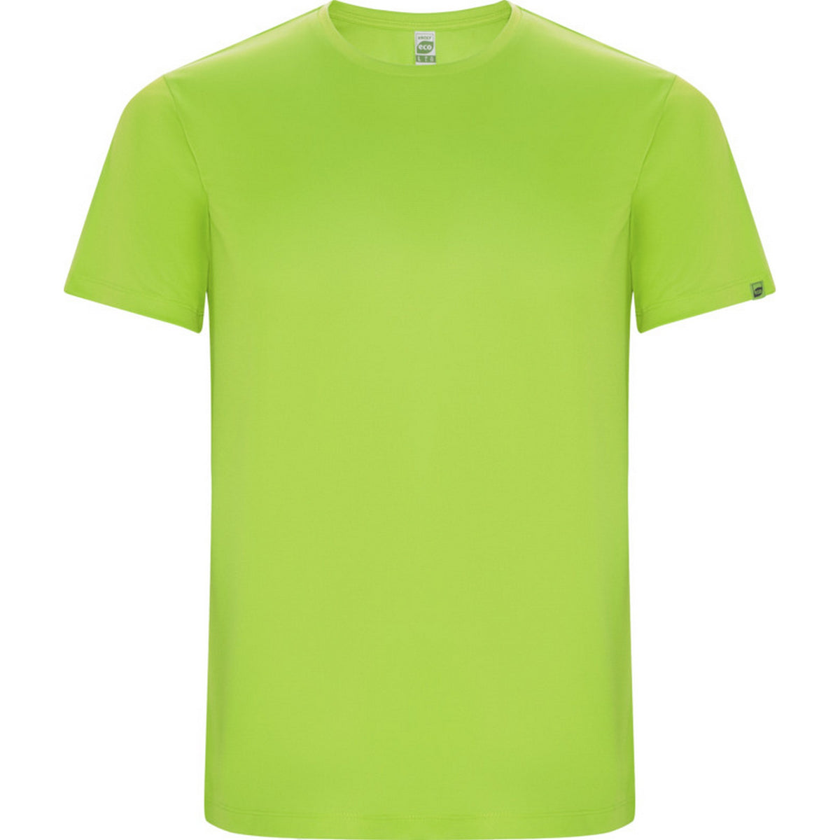 Fluorescent Green - Front - Roly Childrens-Kids Imola Short-Sleeved Sports T-Shirt