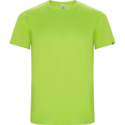 Fluorescent Green - Front - Roly Childrens-Kids Imola Short-Sleeved Sports T-Shirt