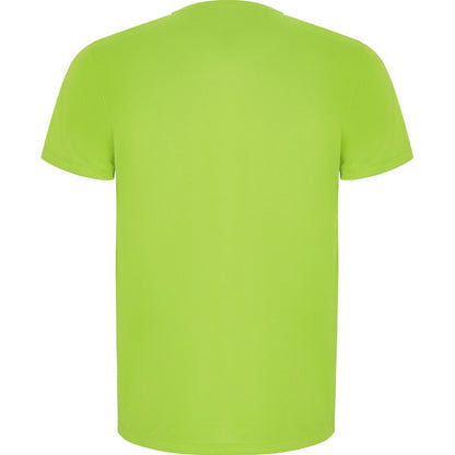 Fluorescent Green - Back - Roly Childrens-Kids Imola Short-Sleeved Sports T-Shirt
