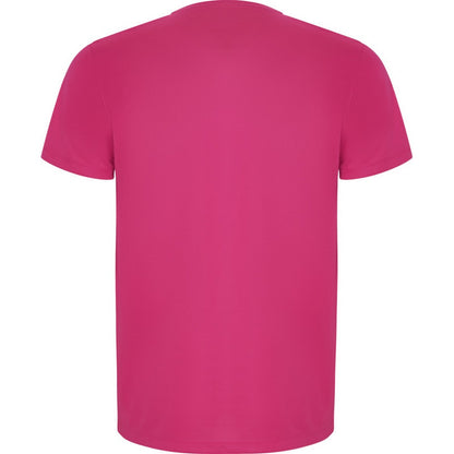 Fluorescent Pink - Back - Roly Childrens-Kids Imola Short-Sleeved Sports T-Shirt