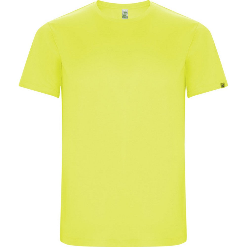 Fluorescent Yellow - Front - Roly Childrens-Kids Imola Short-Sleeved Sports T-Shirt