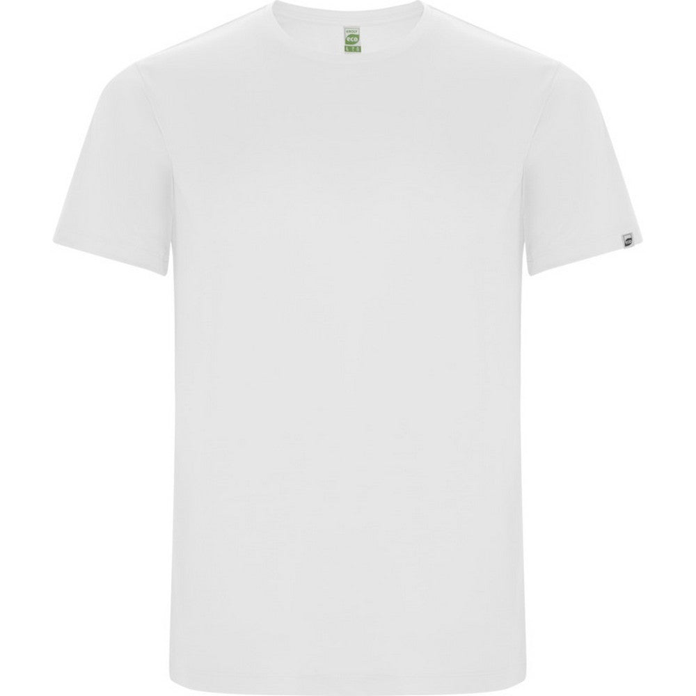 White - Front - Roly Childrens-Kids Imola Short-Sleeved Sports T-Shirt