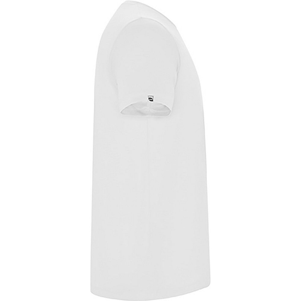 White - Side - Roly Childrens-Kids Imola Short-Sleeved Sports T-Shirt