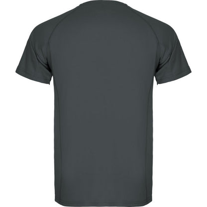Dark Lead - Back - Roly Mens Montecarlo Short-Sleeved Sports T-Shirt