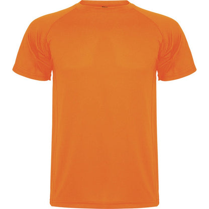 Fluorescent Orange - Front - Roly Mens Montecarlo Short-Sleeved Sports T-Shirt