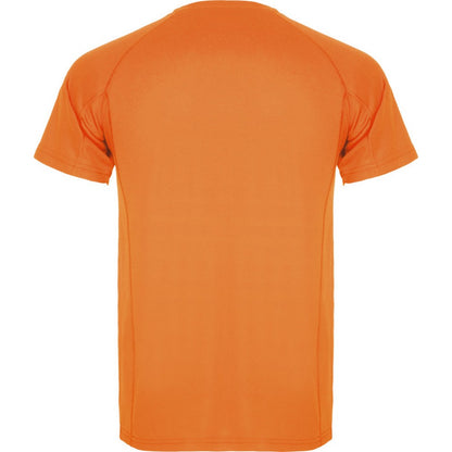 Fluorescent Orange - Back - Roly Mens Montecarlo Short-Sleeved Sports T-Shirt