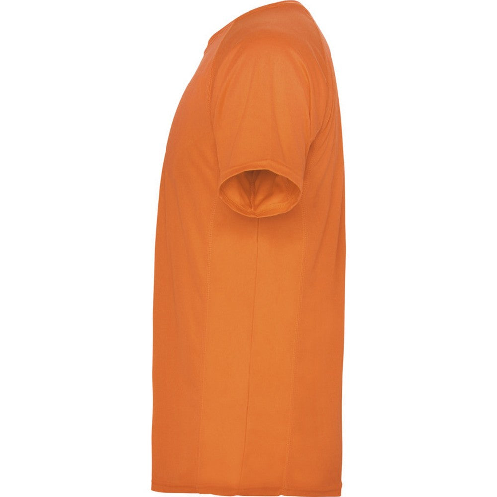 Fluorescent Orange - Lifestyle - Roly Mens Montecarlo Short-Sleeved Sports T-Shirt