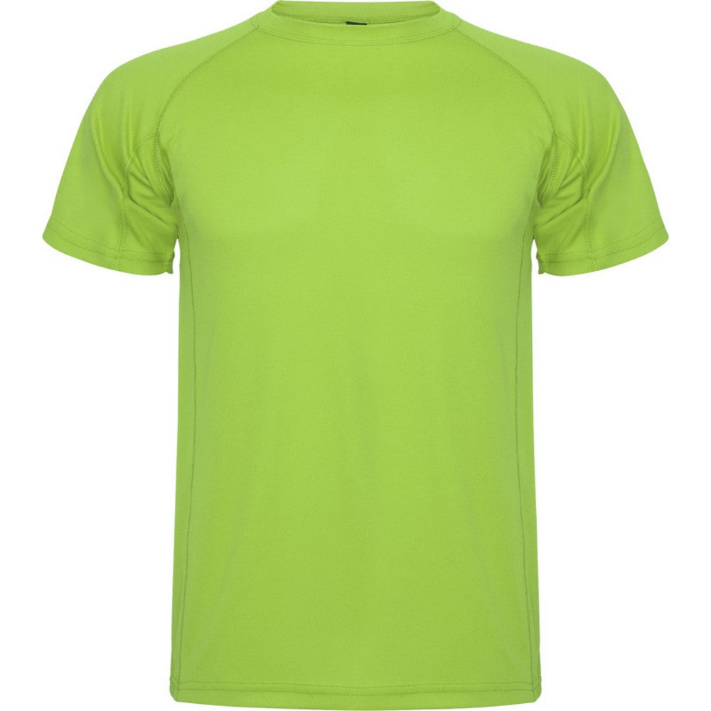 Lime - Front - Roly Mens Montecarlo Short-Sleeved Sports T-Shirt