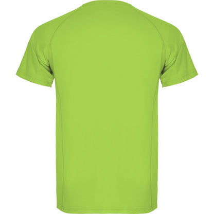 Lime - Back - Roly Mens Montecarlo Short-Sleeved Sports T-Shirt