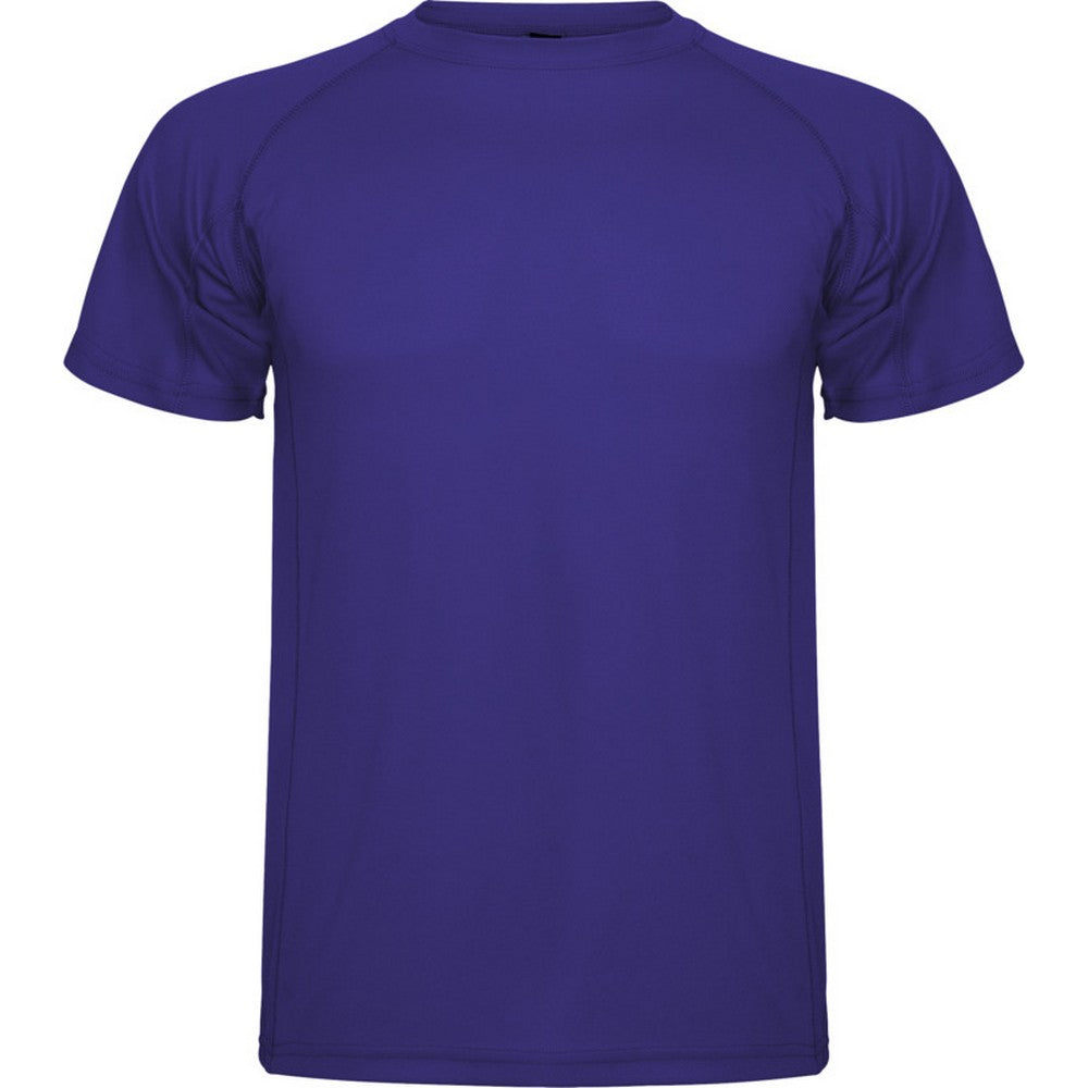 Mauve - Front - Roly Mens Montecarlo Short-Sleeved Sports T-Shirt