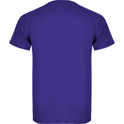 Mauve - Back - Roly Mens Montecarlo Short-Sleeved Sports T-Shirt