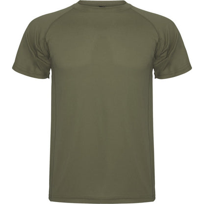 Military Green - Front - Roly Mens Montecarlo Short-Sleeved Sports T-Shirt