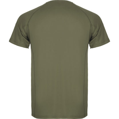 Military Green - Back - Roly Mens Montecarlo Short-Sleeved Sports T-Shirt
