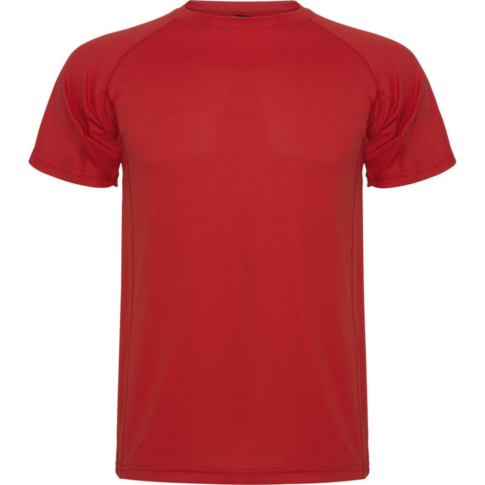Red - Front - Roly Mens Montecarlo Short-Sleeved Sports T-Shirt