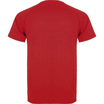 Red - Back - Roly Mens Montecarlo Short-Sleeved Sports T-Shirt
