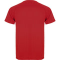 Red - Back - Roly Mens Montecarlo Short-Sleeved Sports T-Shirt