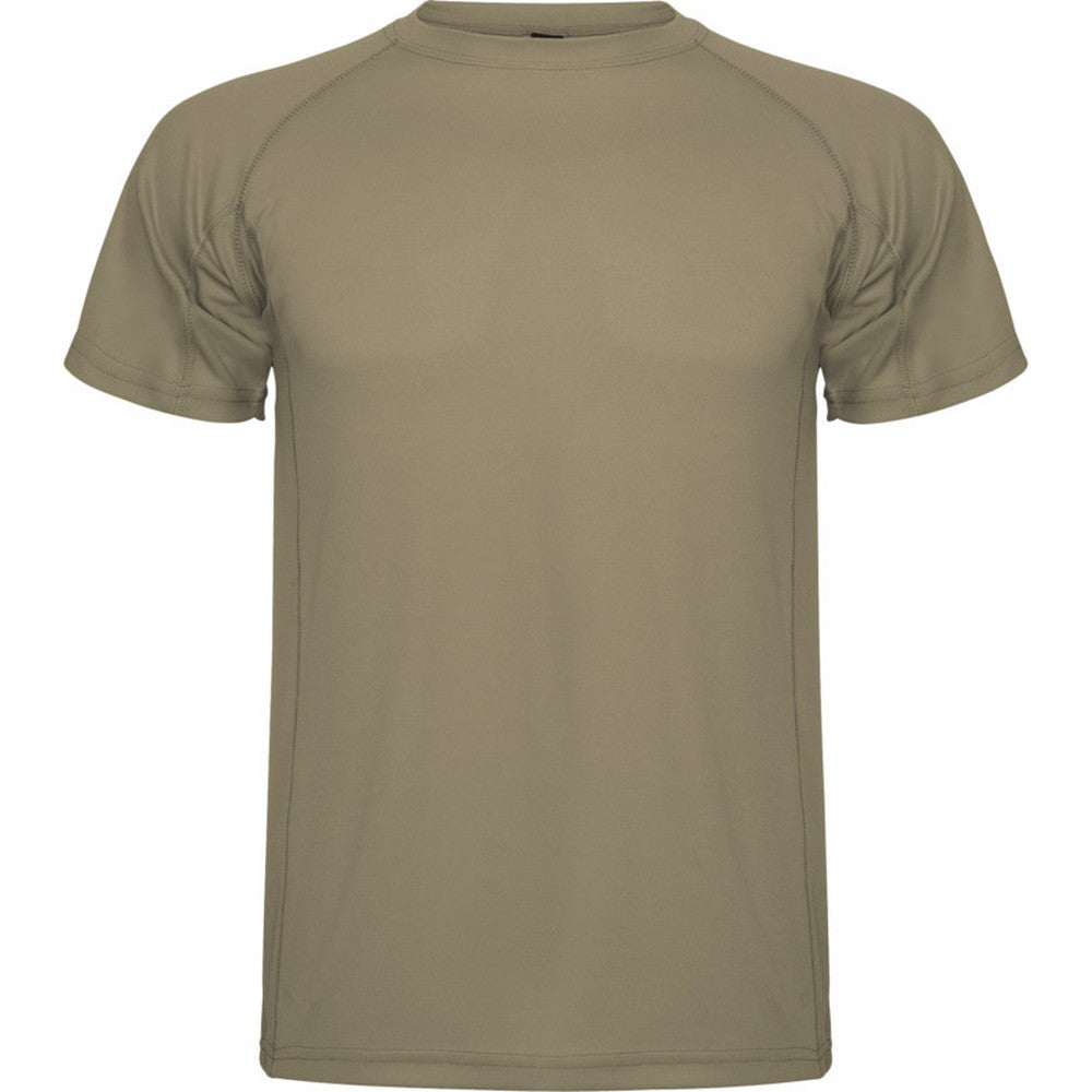 Dark Sand - Front - Roly Mens Montecarlo Short-Sleeved Sports T-Shirt