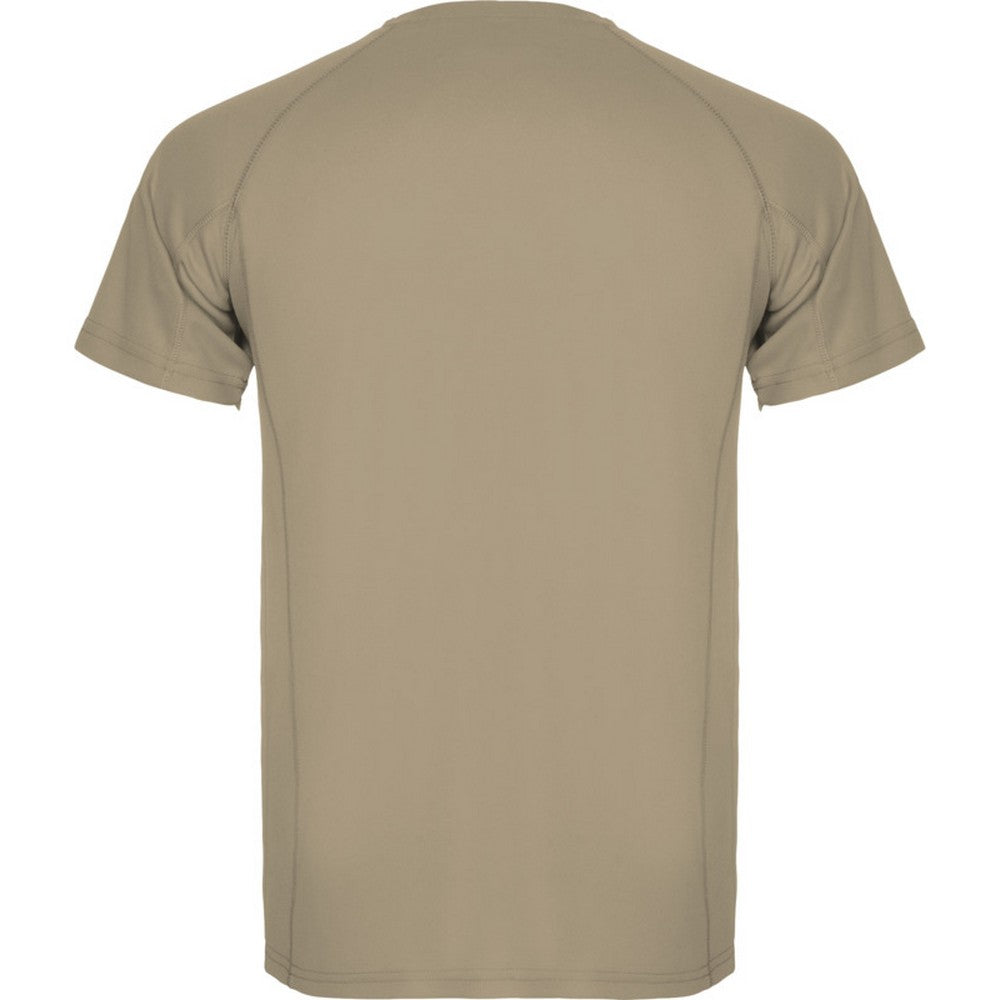 Dark Sand - Back - Roly Mens Montecarlo Short-Sleeved Sports T-Shirt