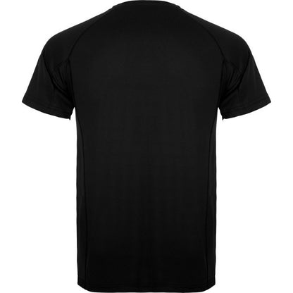 Solid Black - Back - Roly Mens Montecarlo Short-Sleeved Sports T-Shirt