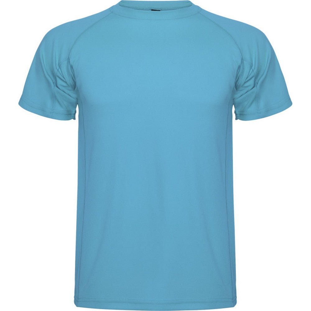 Turquoise - Front - Roly Mens Montecarlo Short-Sleeved Sports T-Shirt