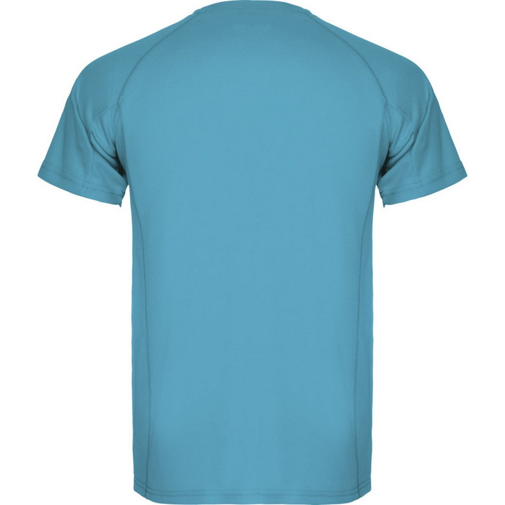 Turquoise - Back - Roly Mens Montecarlo Short-Sleeved Sports T-Shirt