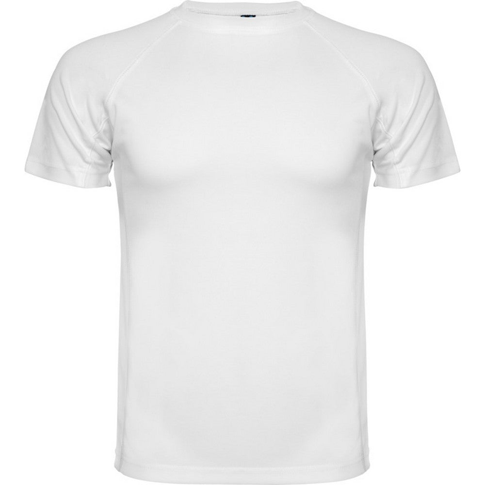 White - Front - Roly Mens Montecarlo Short-Sleeved Sports T-Shirt