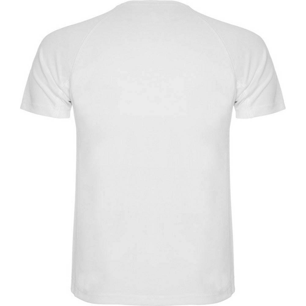 White - Back - Roly Mens Montecarlo Short-Sleeved Sports T-Shirt