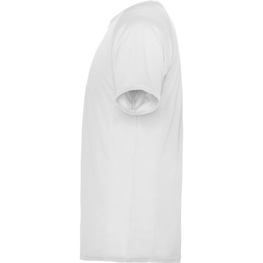 White - Lifestyle - Roly Mens Montecarlo Short-Sleeved Sports T-Shirt