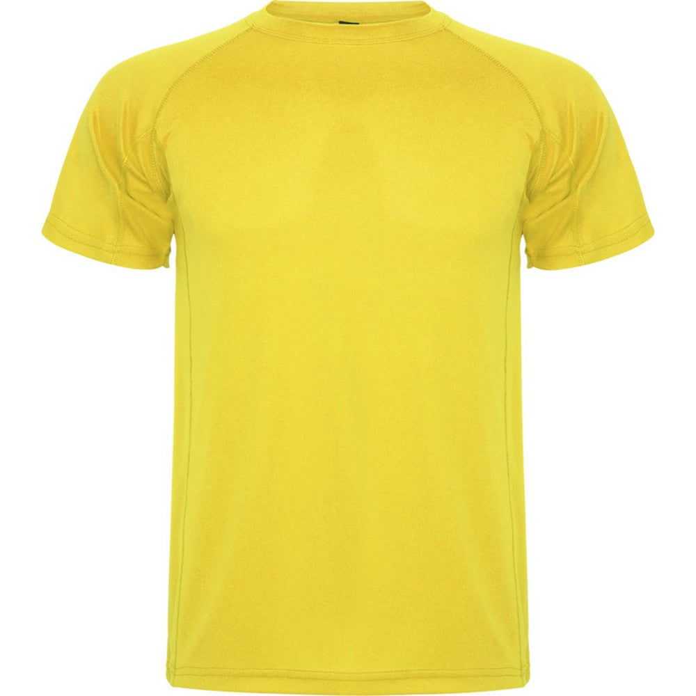 Yellow - Front - Roly Mens Montecarlo Short-Sleeved Sports T-Shirt