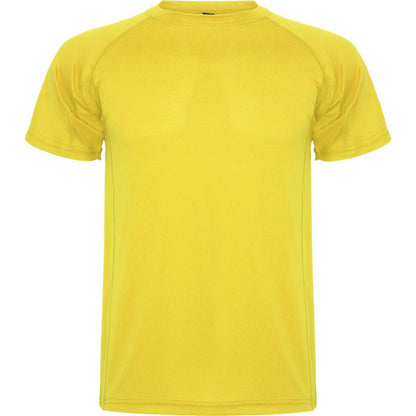Yellow - Front - Roly Mens Montecarlo Short-Sleeved Sports T-Shirt