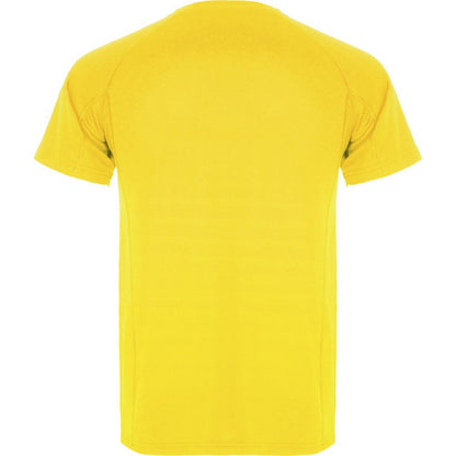 Yellow - Back - Roly Mens Montecarlo Short-Sleeved Sports T-Shirt