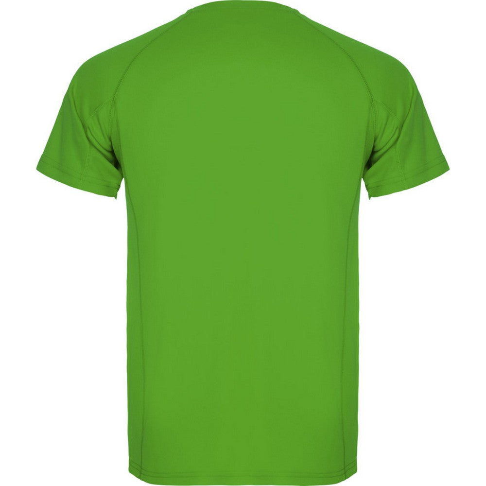 Fern Green - Back - Roly Mens Montecarlo Short-Sleeved Sports T-Shirt